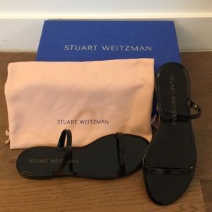 NWT Stuart Weitzman Black Sawyer Slide
